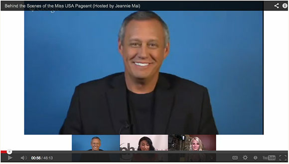 Google Hangout behind the scenes at Miss USA 2013