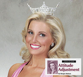 Miss Texas 2005 Morgan Matlock. (inset) Morgan matlock in 1999 and 2000 when she wrote the column Teeb Scene for Pageantry