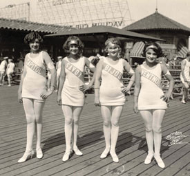 Historical image of a Miss America competition during the 1920's