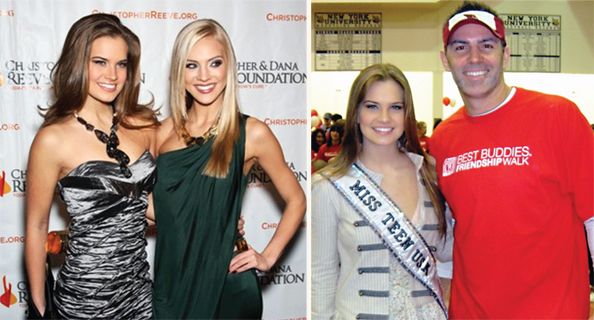 Christopher & Dana Reeves Foundation welcome Stormi and Miss USA  Kristen Dalton for a fundraisor gala. Stormi and NFL Quarterback Kurt Warner are strong supporters of Best Buddies.