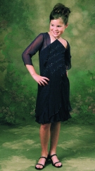 Model wearing children's fashions by Mon Cheri Bridals