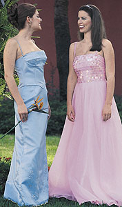 Blue and Pink gowns