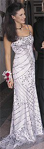 Putros Couture Silver and Black prom gown