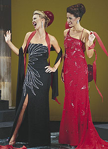 Putros Couture Black and Red prom gowns