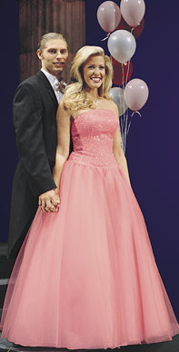 Tiffany Designs Pink prom gown photo