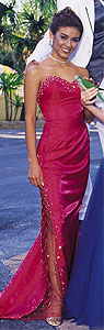 Landa Designs Red Prom gown