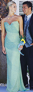 Claire's collection seafoam green prom gown