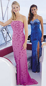 Party Time Pink and Blue prom gowns