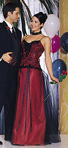 Loralie.com red prom gown