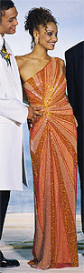 Je Matadi Orange prom gown