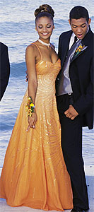 Because of Love Orange Prom Gown