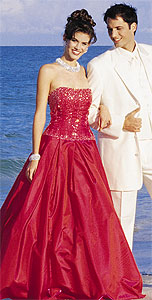 Tiffany Designs Red Prom Gown