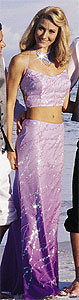 Alyce Designs purple prom dress