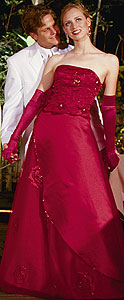 red L'Pogee prom gown