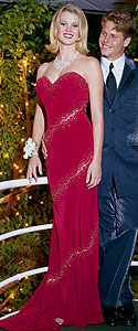 Red Landa Designs prom gown