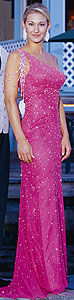 Pink Alyce Designs prom gown