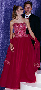 Red Mary's Evenings prom gown