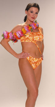 Winnwear Orange floral Swimwear photo