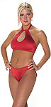 Winnwear red satin swimsuit