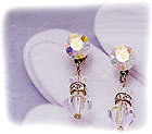 Crystal bead drop earrings